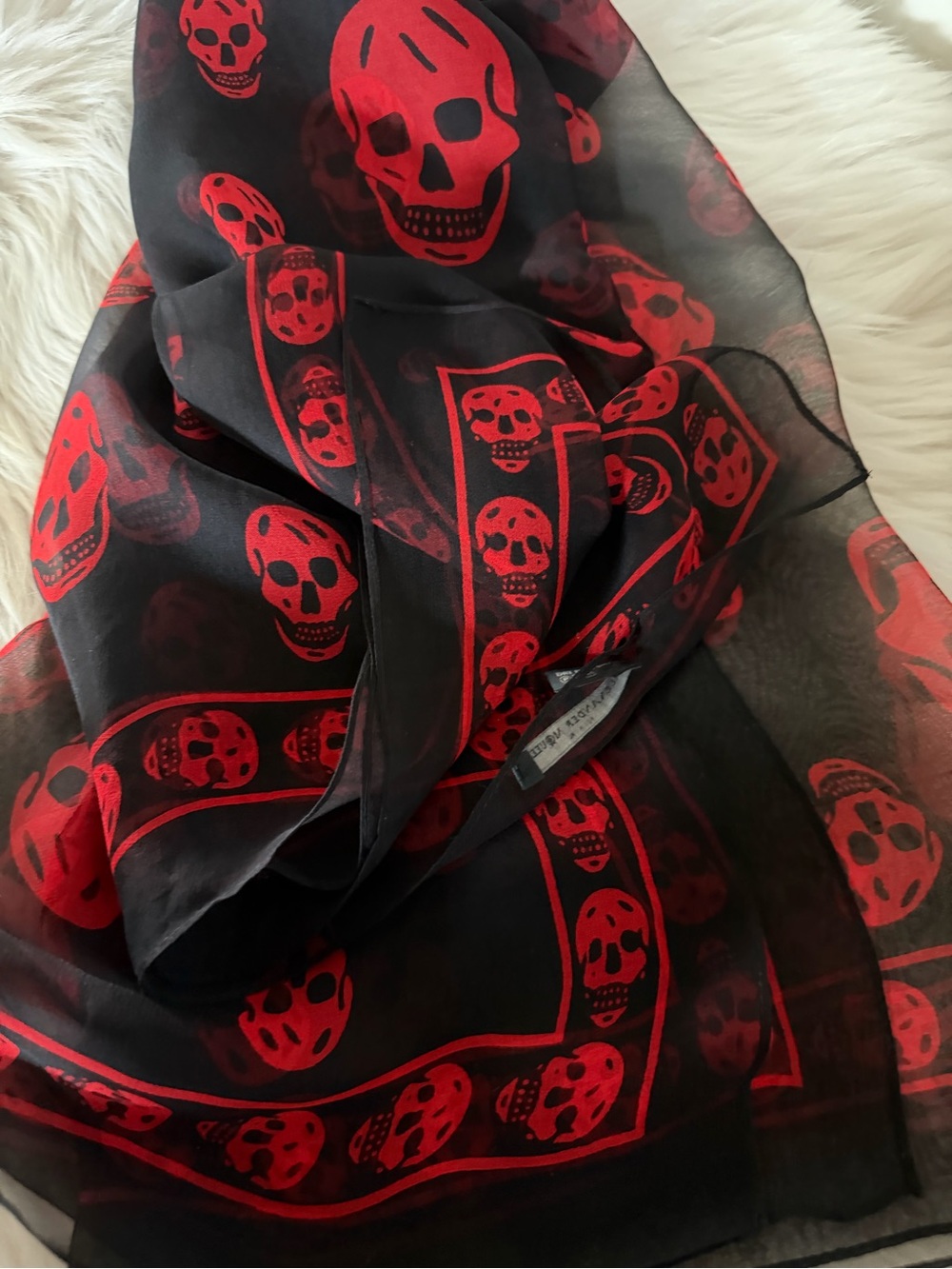Alexander McQueen Silk Skull wrap shawl Scarf.